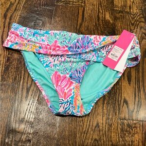 Lilly Pulitzer lagoon sarong hipster bottom size 6 splashdance